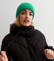 JDY Black Quilted Crop Hooded Puffer Jacket